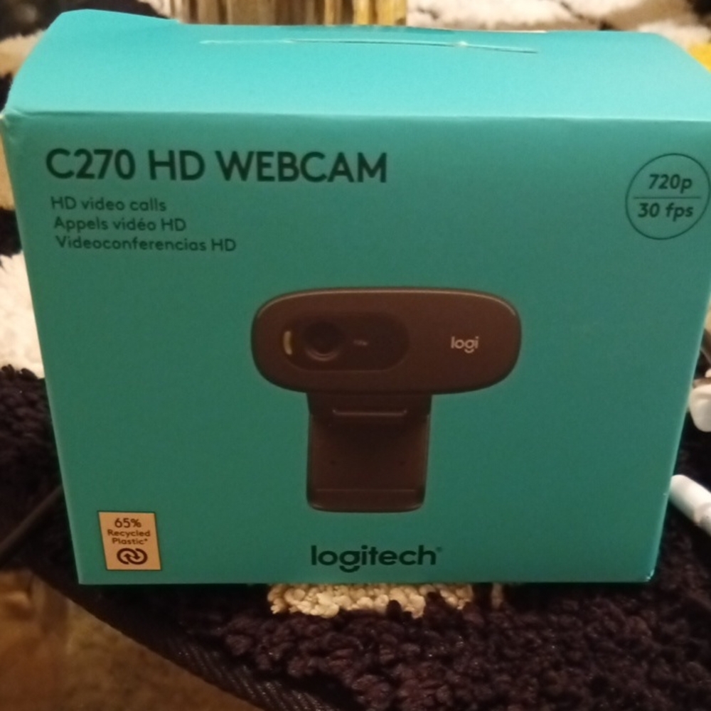 Logitech C270 HD Webcam - Black and Teal